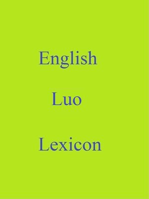 cover image of English Luo Lexicon